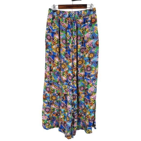 Kulani Kinis Pants - Kulani Kinis Tropical Cover‎ Up Sun Moon Celestial Wide Leg  Pants Womens Large